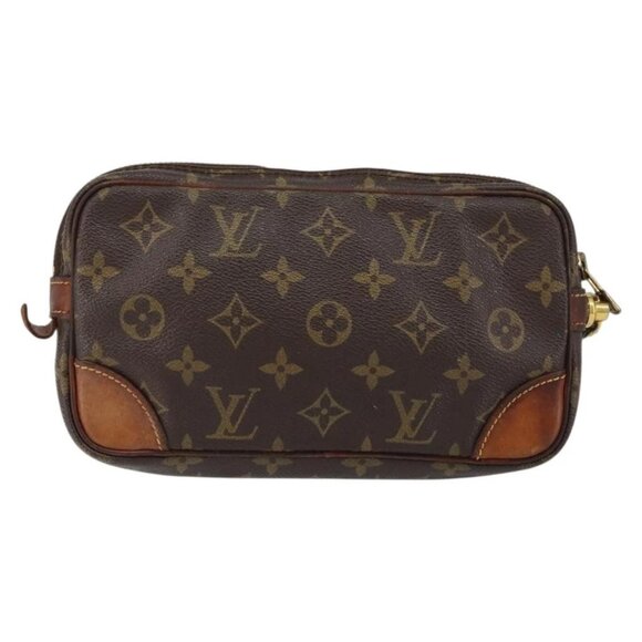 LOUIS VUITTON Monogram Marly Dragonne PM Clutch Bag